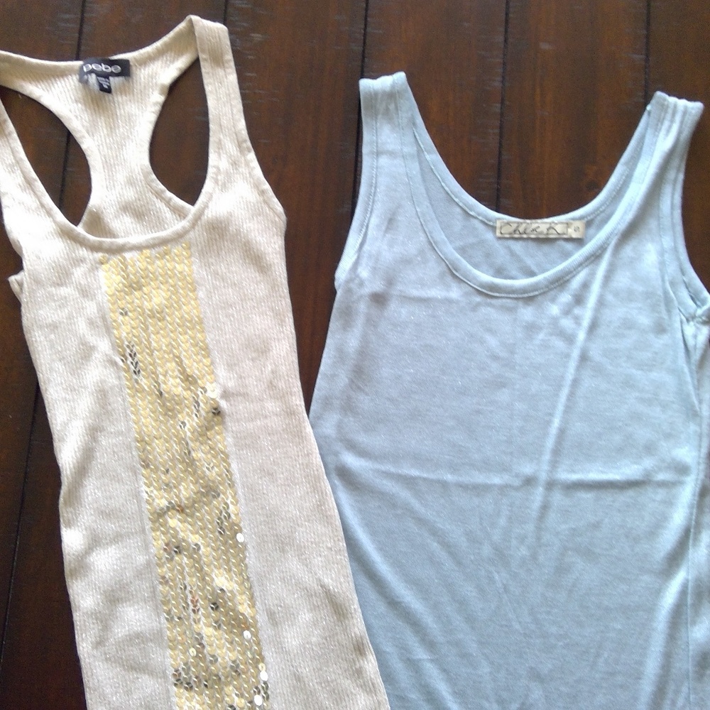 !2 for $10! Lot of 2 Tanks Bebe and Chloe K
